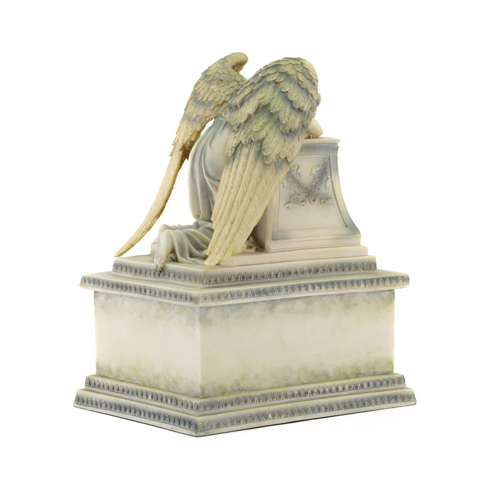 Aged Weeping Angel Urn - Image 2