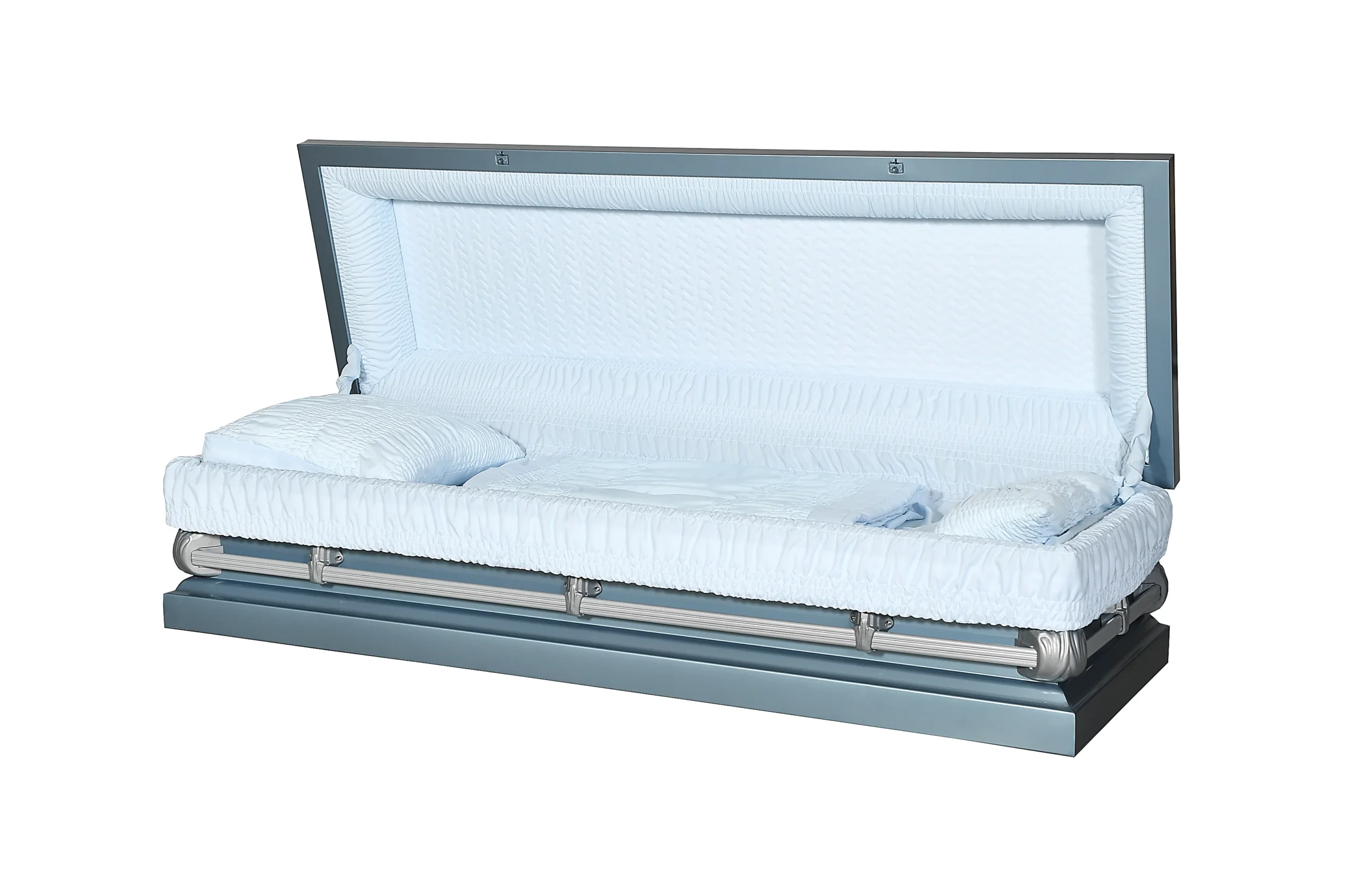 Alex Blue Full Couch Steel Casket