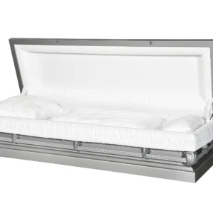 Alex Silver Full Couch Steel Casket
