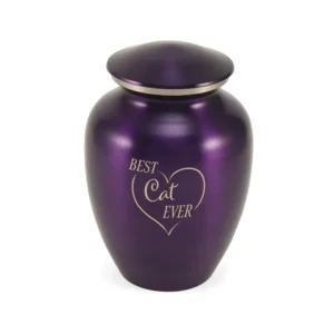 Best Cat Ever Purple Urn