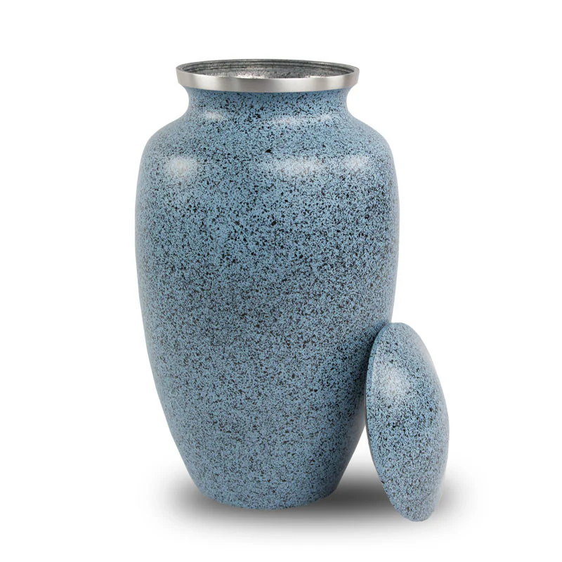 Two-Tone Blue Classic Cremation Urn - Image 3