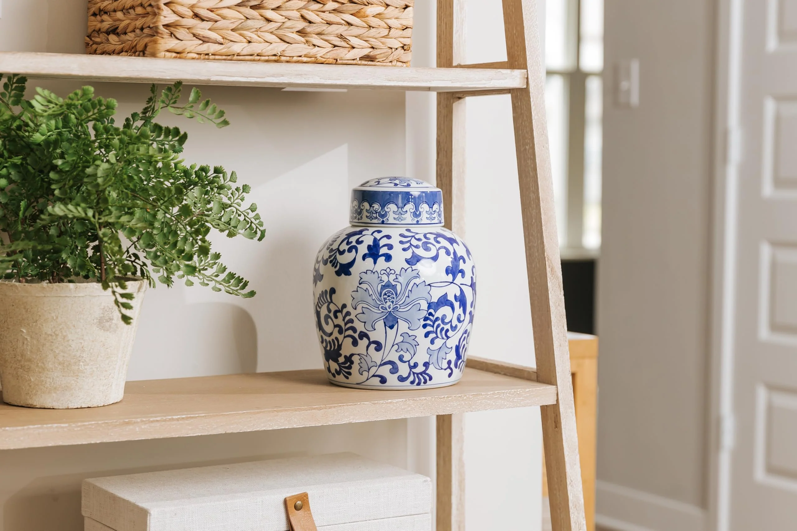 Exotic Blue Ceramic Cremation Urn - Image 4
