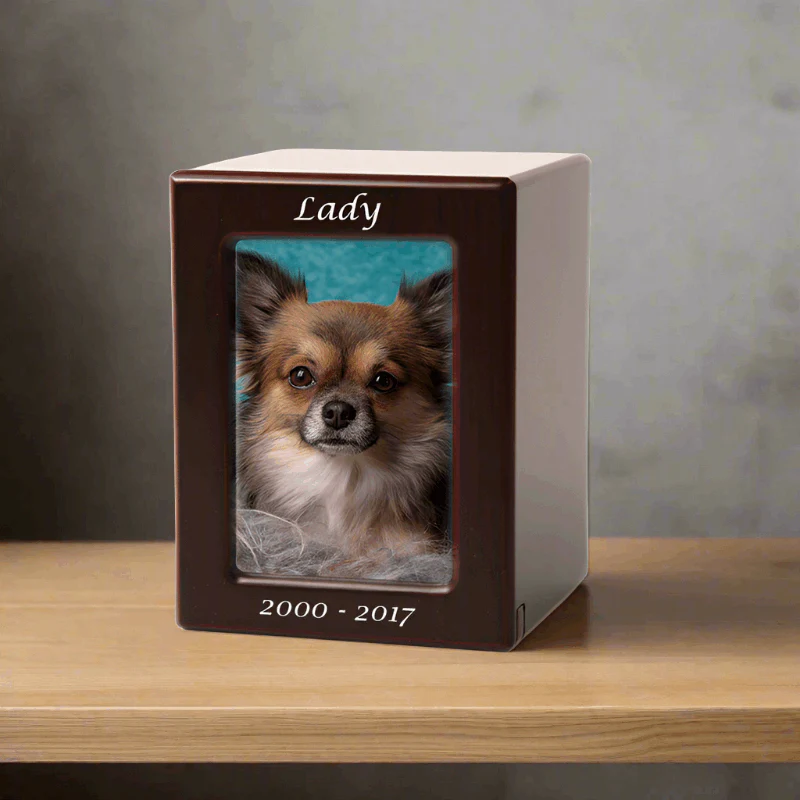 Dog Photo Cremation Urn 3