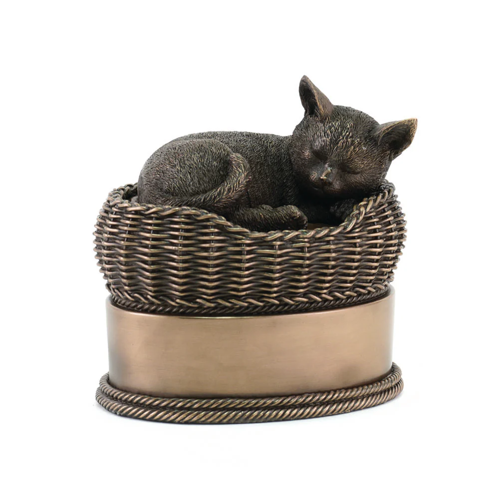 Cat in a Basket Urn