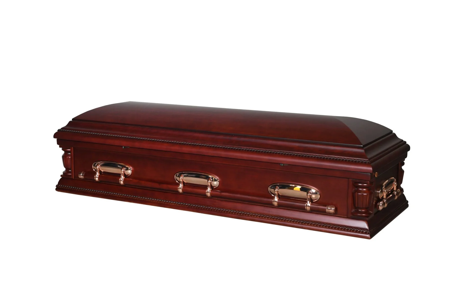 Chesterfield Cherry Full Couch Casket - Image 2