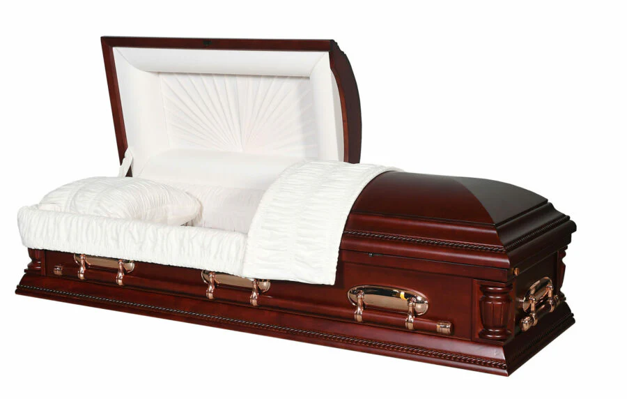 Chesterfield Cherry Half Couch Casket - Image 3