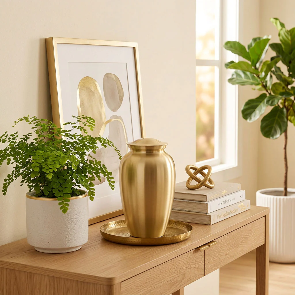 Classic Golden Cremation Urn - Image 4