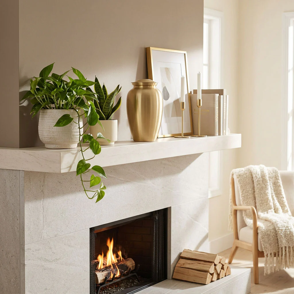 Classic Golden Cremation Urn - Image 2