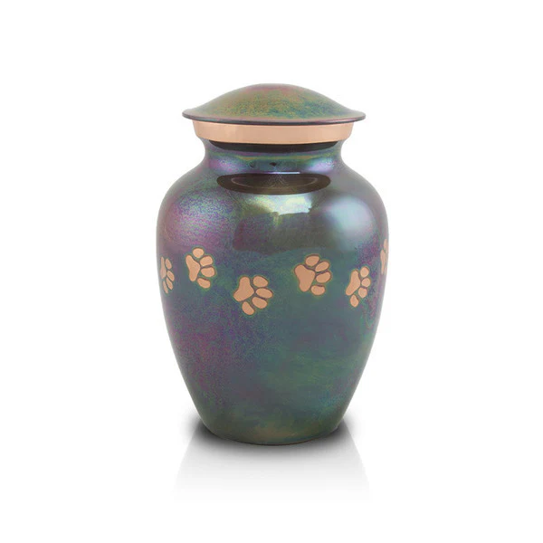 Classic Paw Raku Cat Urn