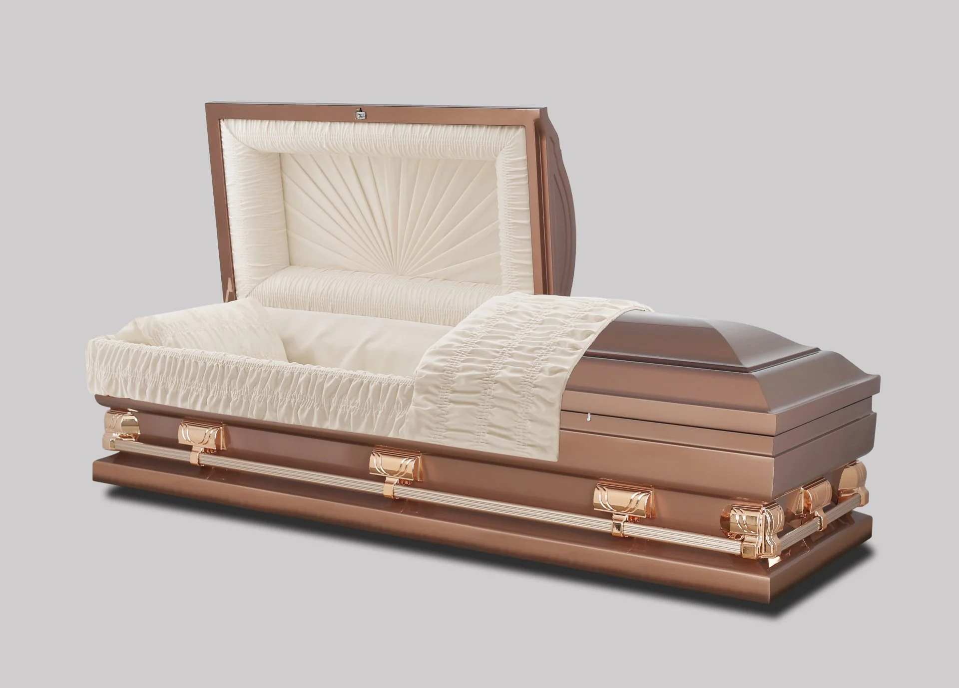 Empire Bronze Half Couch Steel Casket