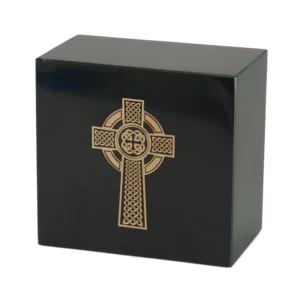 Keystone Black Marble Cremation Urn