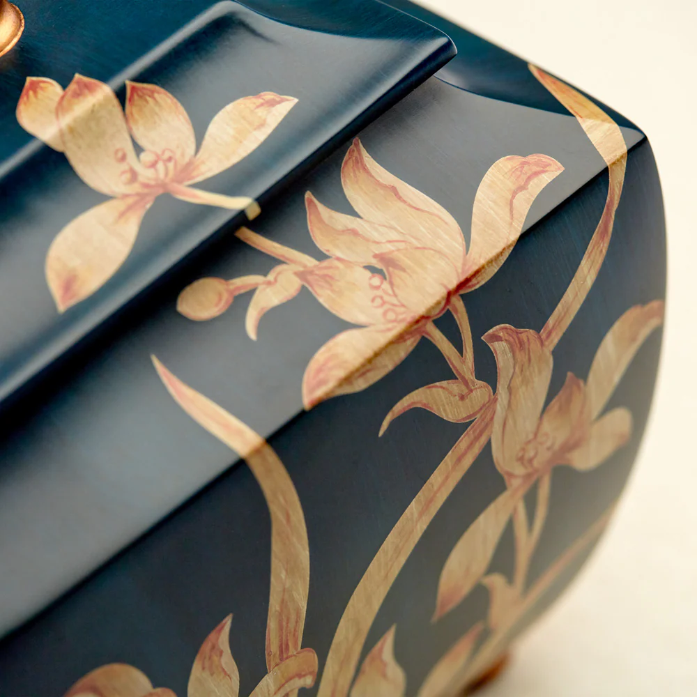 Indigo Orchid Cremation Urn - Image 2