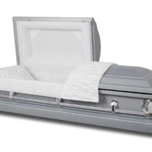Infinity Silver Half Couch Steel Casket 1