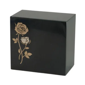 Keystone Black Marble Cremation Urn