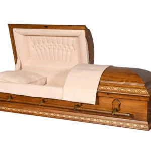 Montana Poplar Half Couch Casket