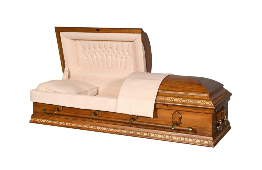 Montana Poplar Half Couch Casket