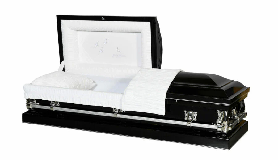 Nova Black Half Couch Steel Casket