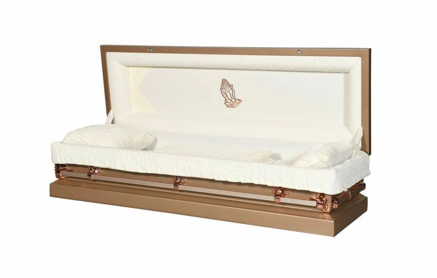 Nova Coppertone Full Couch Steel Casket