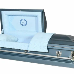 Nova Light Blue Half Couch Steel Casket