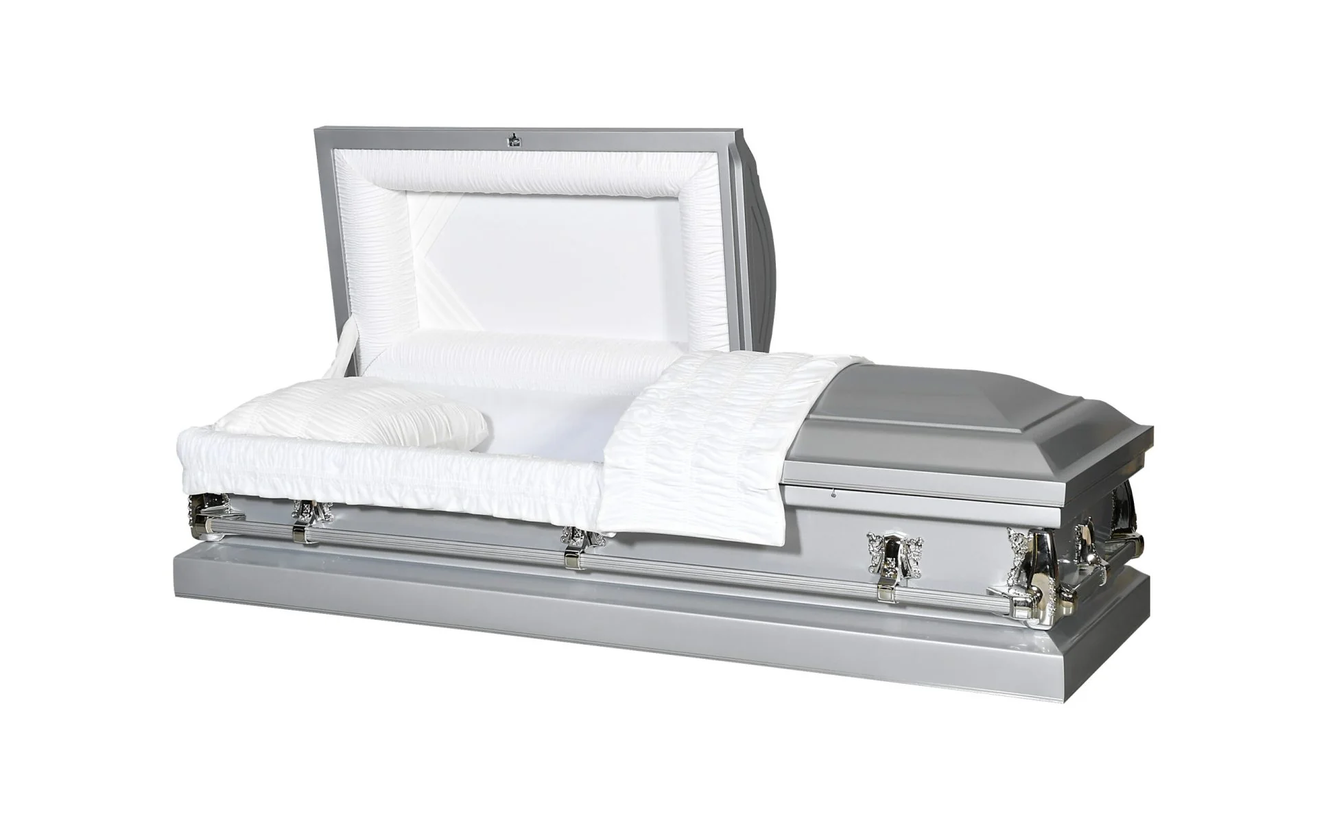 Nova Silver Half Couch Steel Casket - Image 3