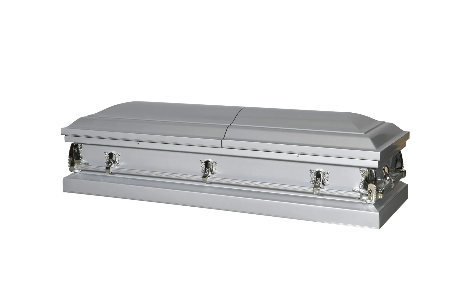 Nova Silver Half Couch Steel Casket - Image 2