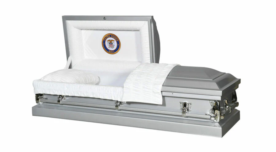 Nova Silver Half Couch Steel Casket - Image 4