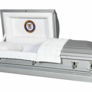 Nova Silver Half Couch Steel Casket