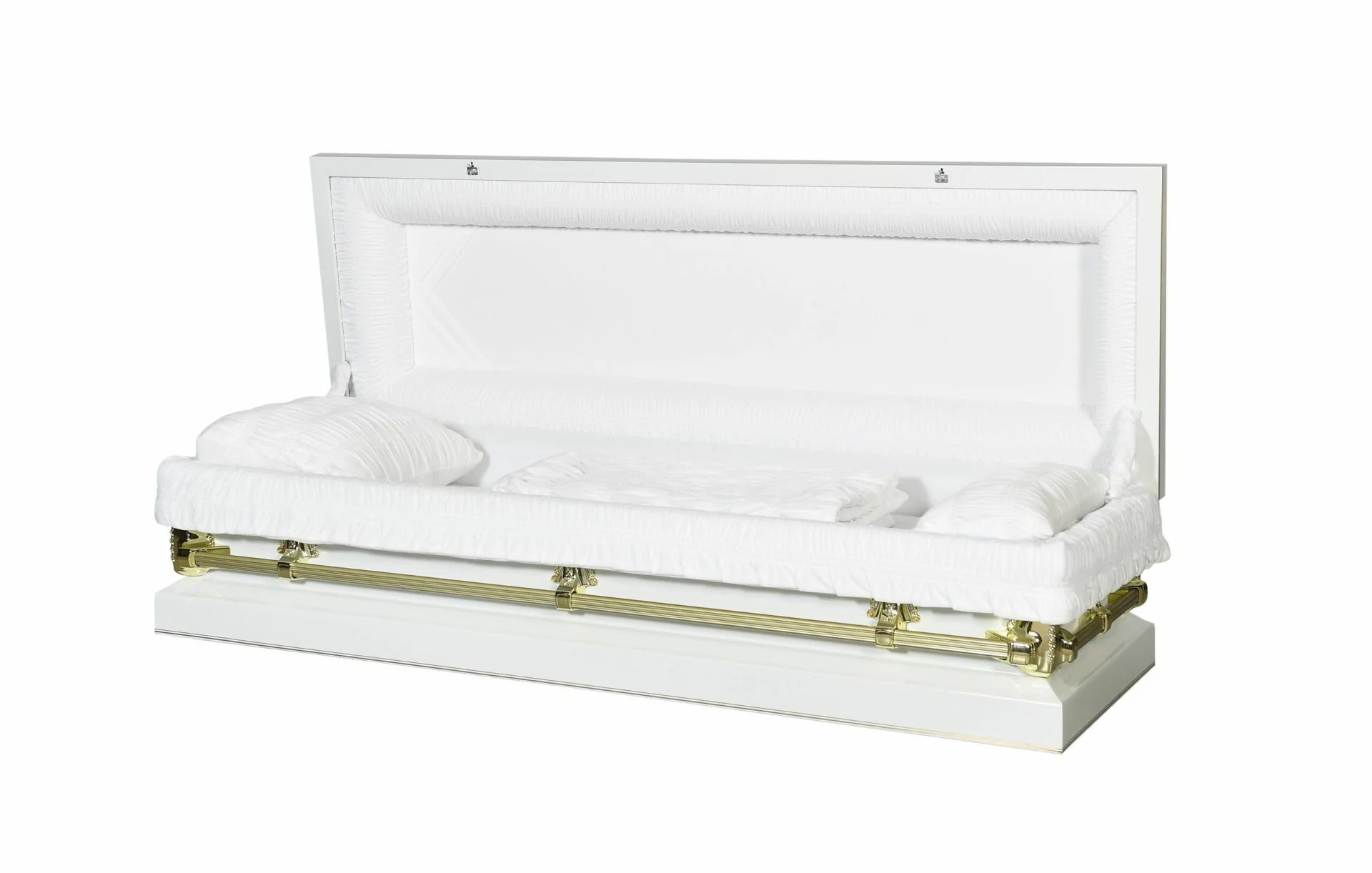 Nova White Full Couch Steel Casket - Image 3