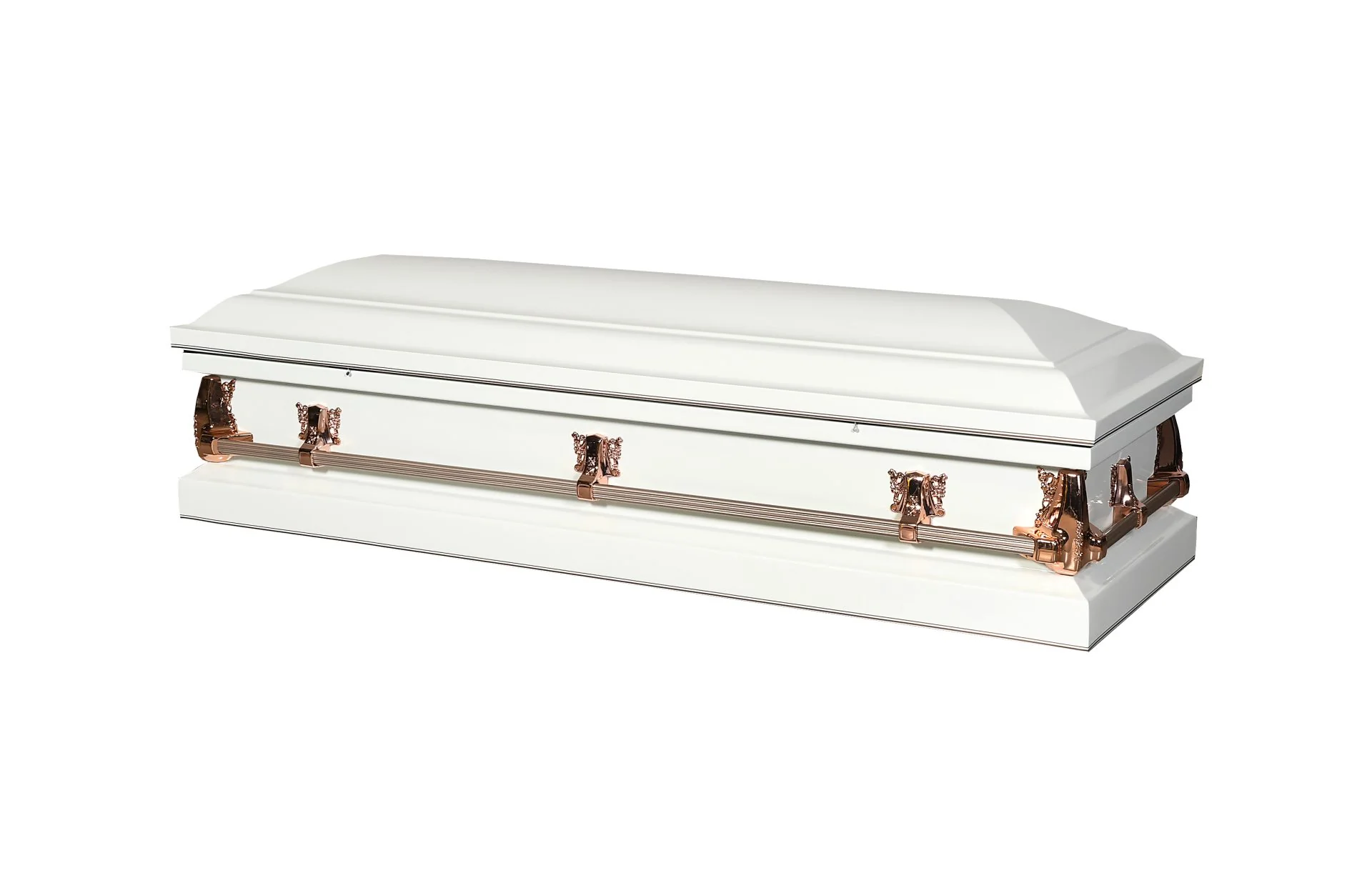 Nova White Pink Full Couch Steel Casket - Image 2