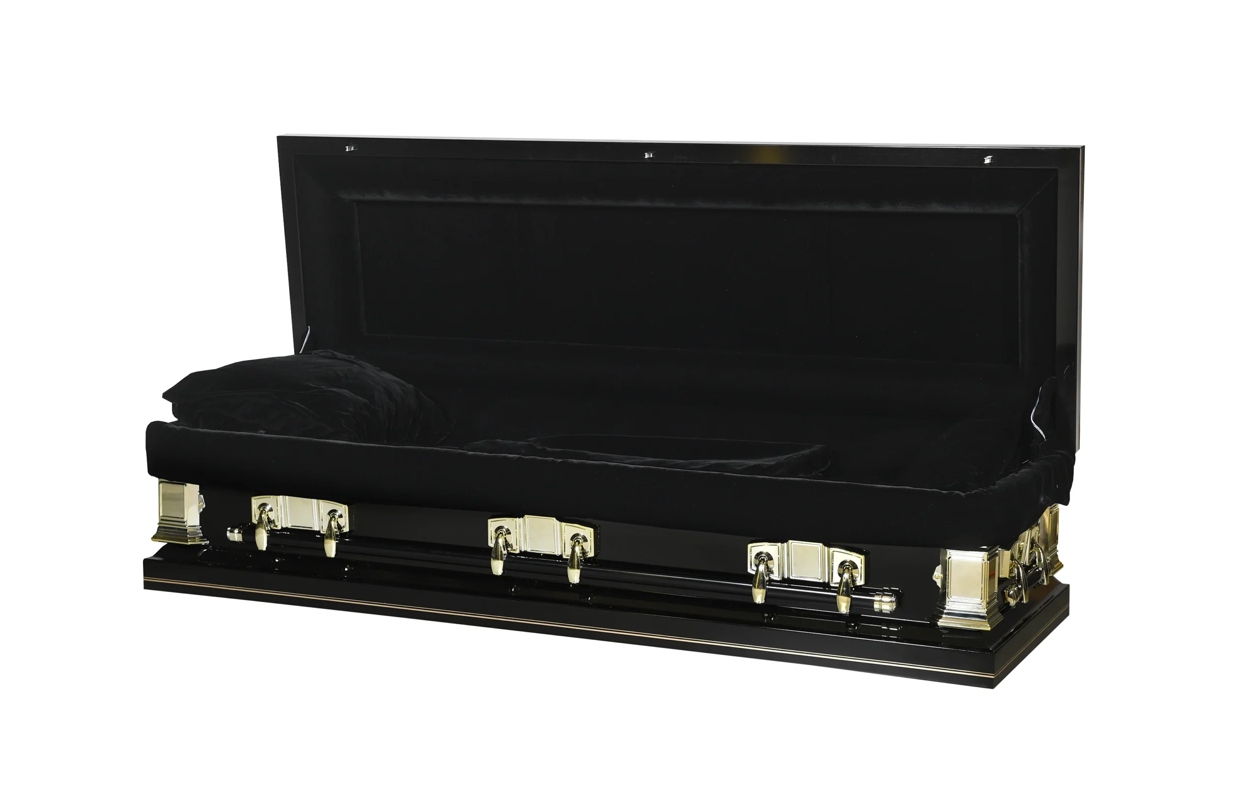 Patriot Black Full Couch Steel Casket - Image 3