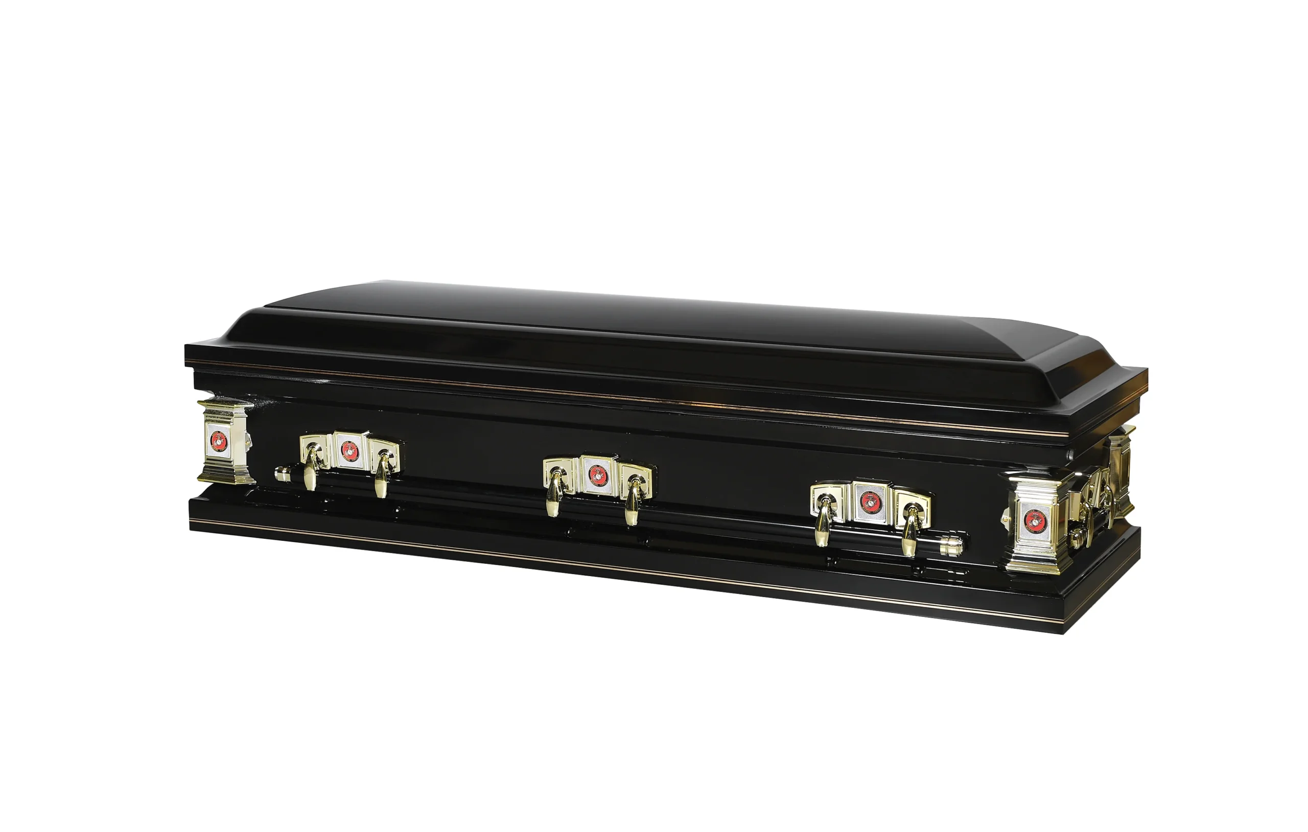 Patriot Black Full Couch Steel Casket - Image 2