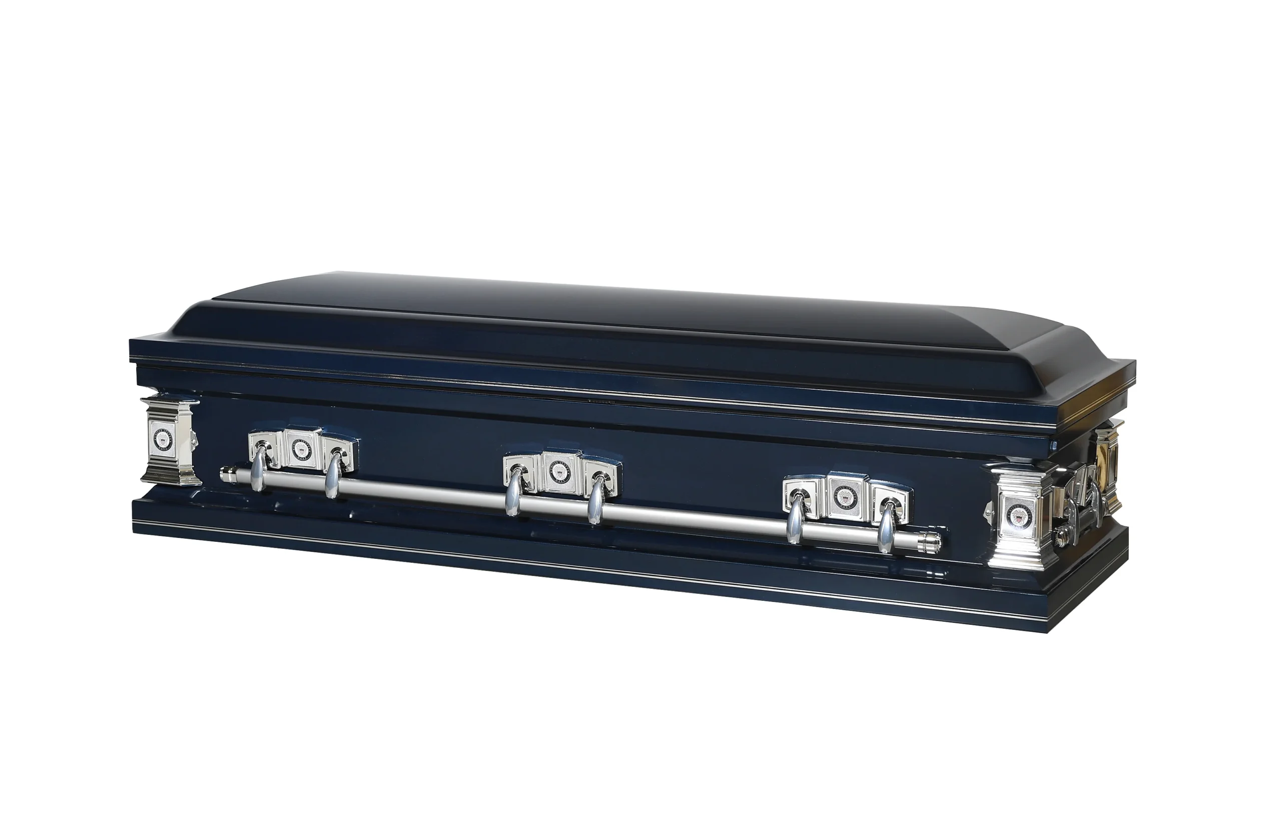 Patriot Dark Blue Full Couch Steel Casket - Image 4