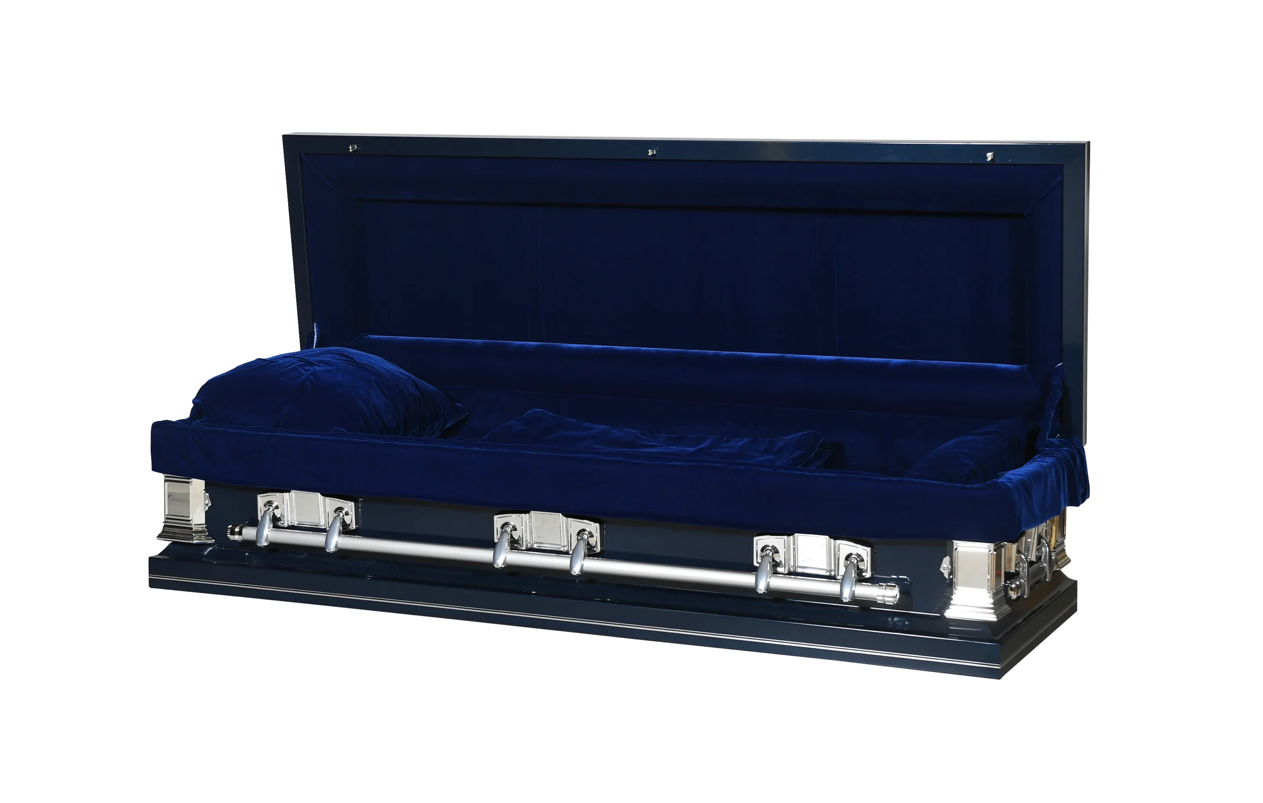 Patriot Dark Blue Full Couch Steel Casket - Image 3
