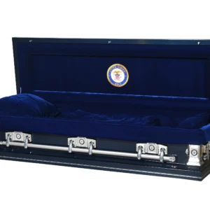 Patriot Dark Blue Full Couch Steel Casket