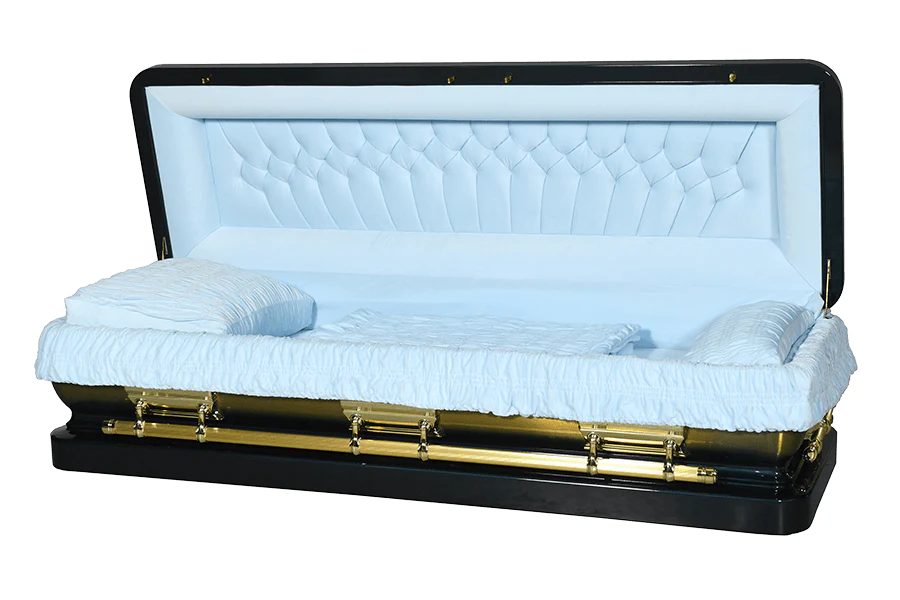 Presidential Dark Blue Full Couch Steel Casket - Image 2