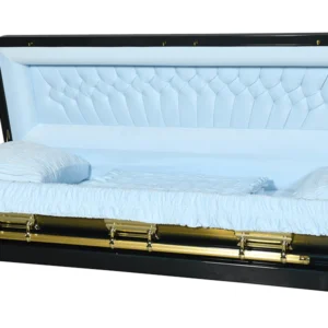 Presidential Dark Blue Full Couch Steel Casket 1