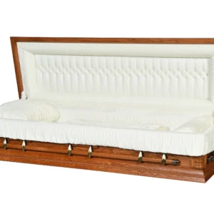 Ratlin Oak Full Couch Casket