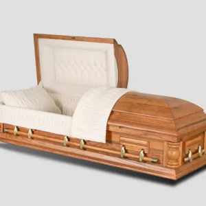 Ratlin Oak Half Couch Casket