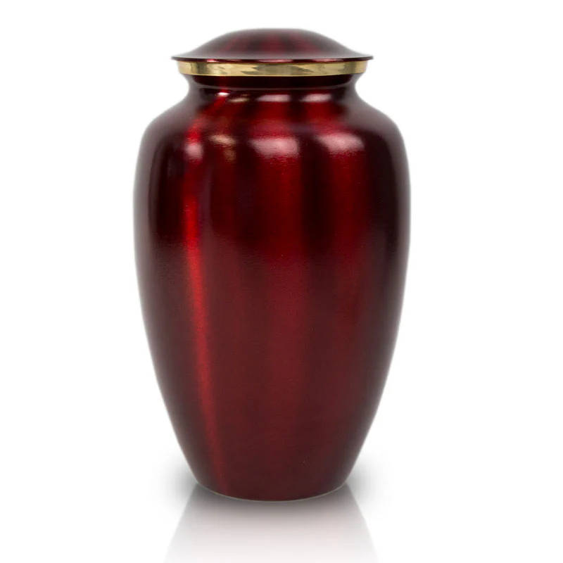 Red Cremation Urn