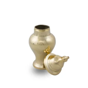 Shiny Brass Dog Urn