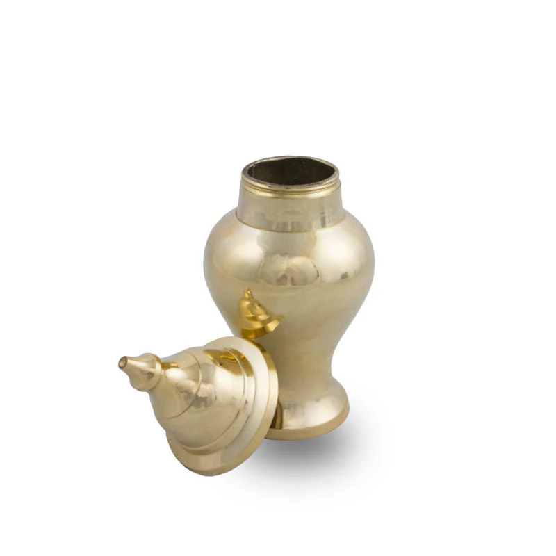 Shiny Brass Dog Urn - Image 3