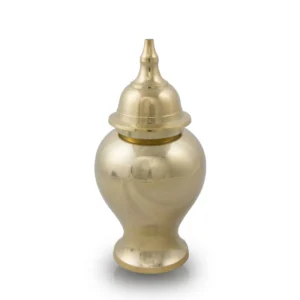 Shiny Brass Dog Urn