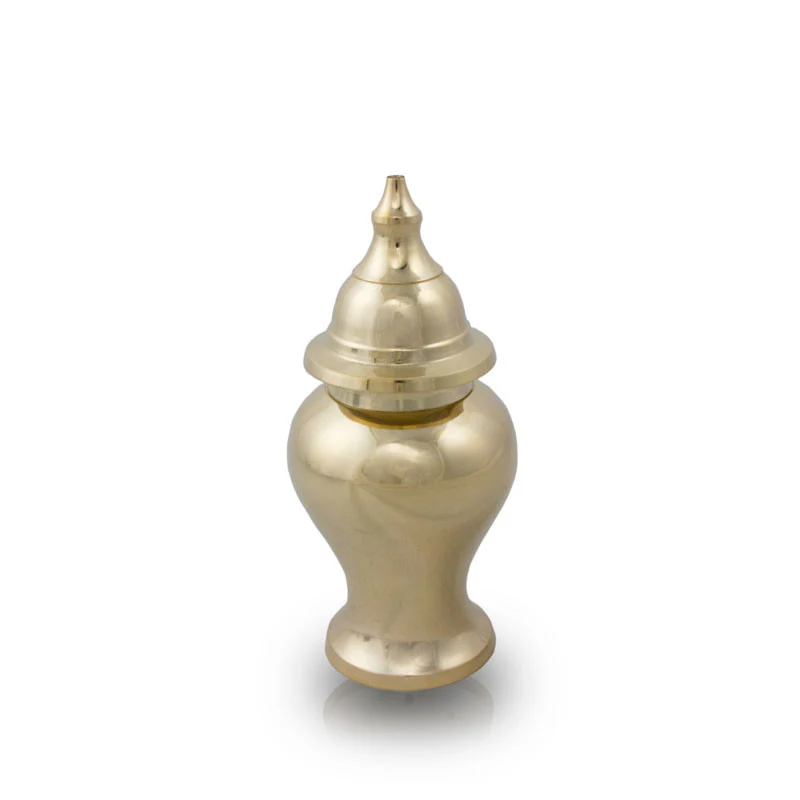 Shiny Brass Dog Urn - Image 4