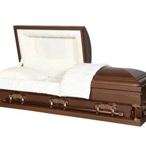 Solace XL Bronze Half Couch Steel Casket