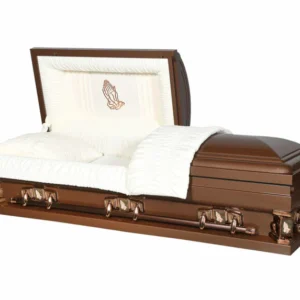Solace XL Bronze 27" Half Couch Steel Casket