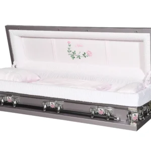 Solace XL Orchid Full Couch Steel Casket