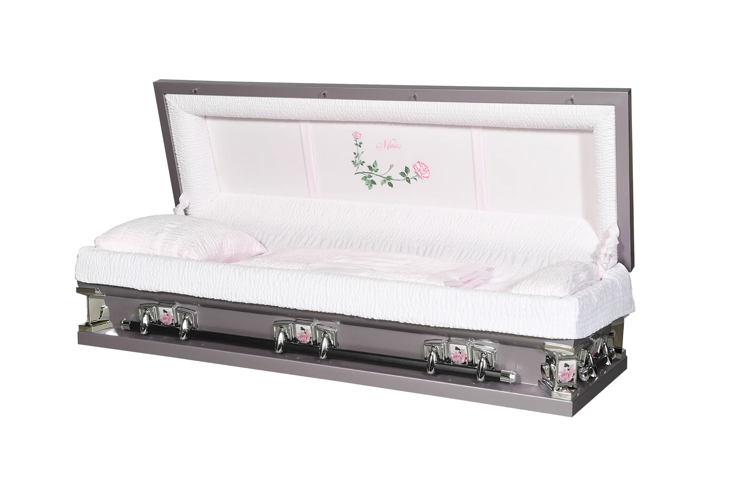 Solace XL Orchid Full Couch Steel Casket
