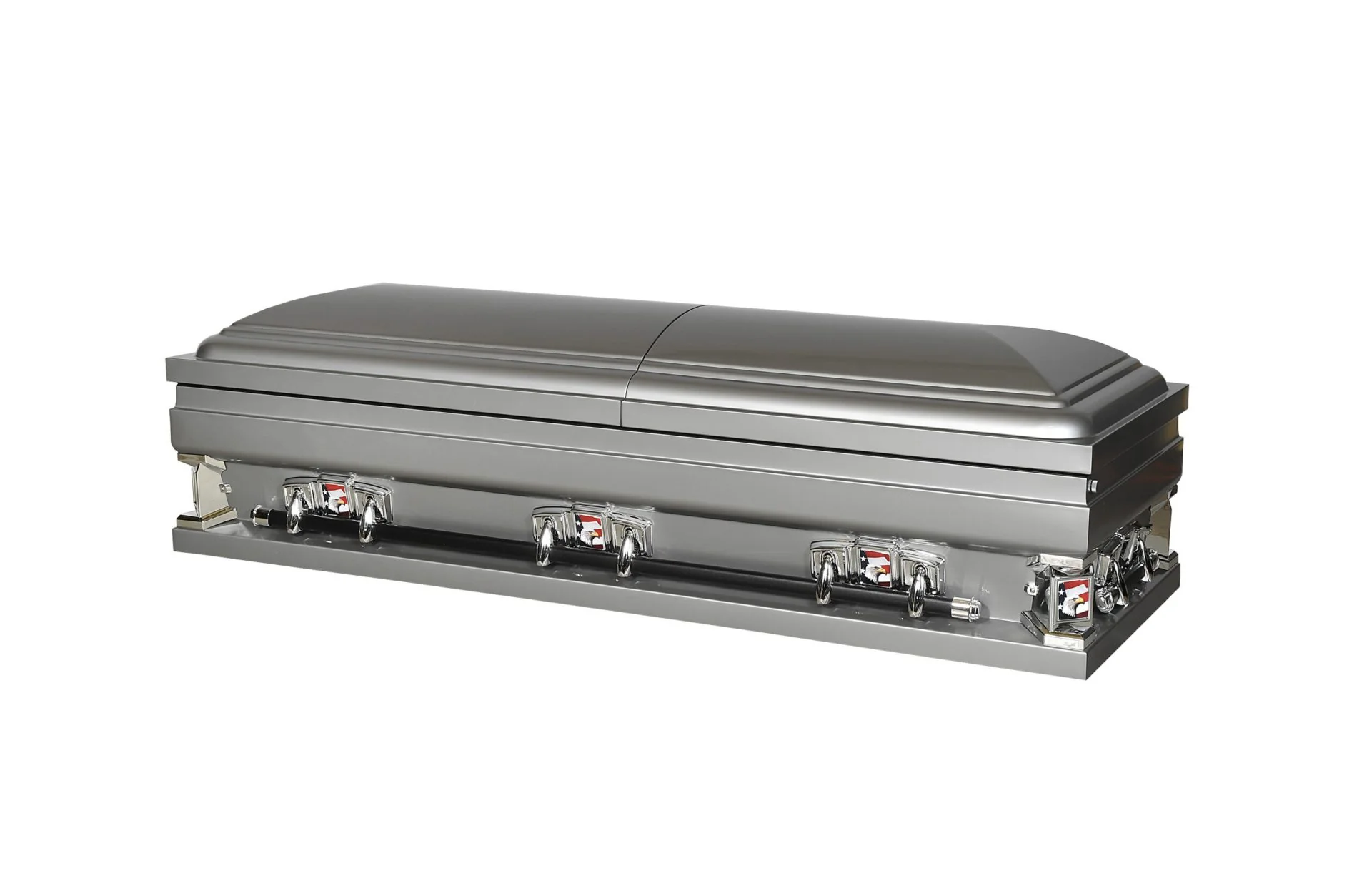 Solace XL Silver Half Couch Steel Casket - Image 4