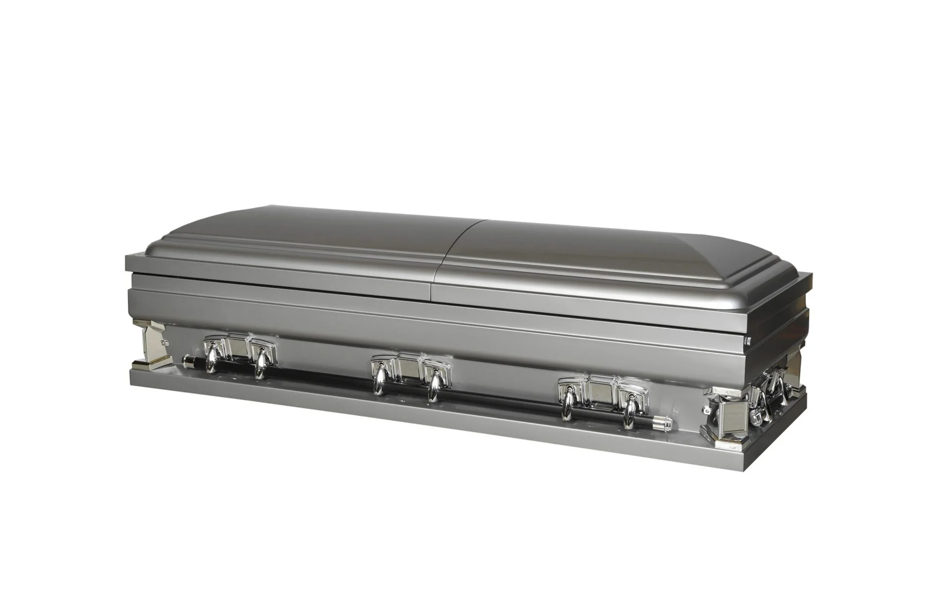 Solace XL Silver Half Couch Steel Casket - Image 2