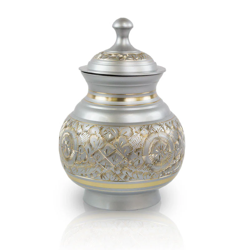 Timeless Pewter Cat Cremation Urn